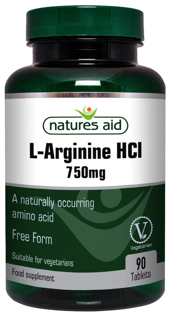 Nature's Aid LArginine HCl, 750mg 90 tablets Bodybuilding and