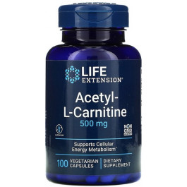 Life Extension Acetyl-L-Carnitine, 500mg - 100 vcaps - Bodybuilding and  Sports Supplements