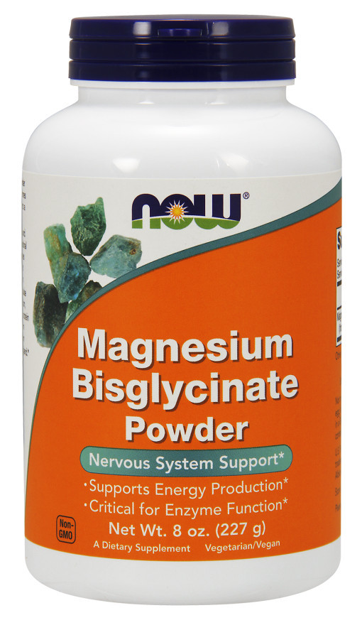 NOW Foods Magnesium Bisglycinate Powder 227 grams Bodybuilding and