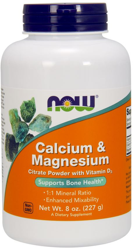 NOW Foods Calcium & Magnesium, Citrate Powder with Vitamin ...