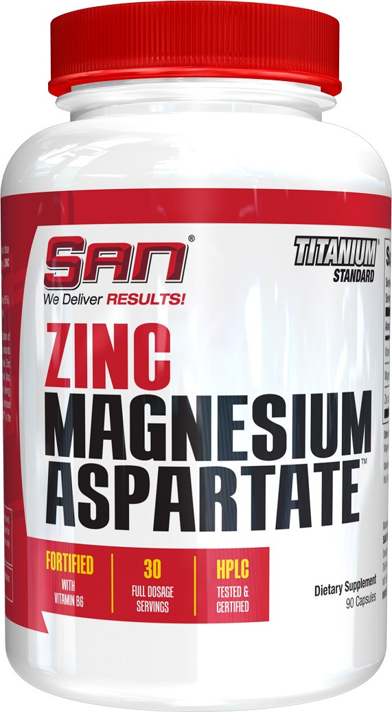 SAN Zinc Magnesium Aspartate - 90 caps - Bodybuilding and Sports
