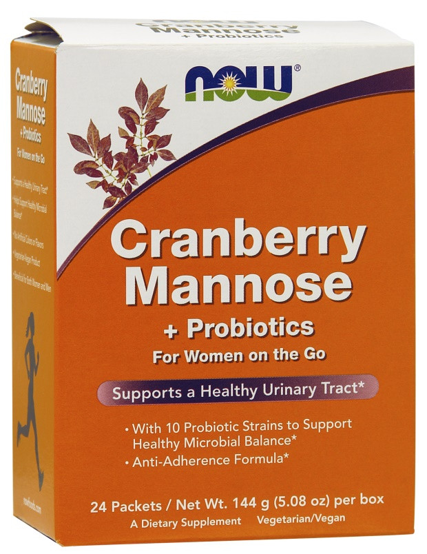 NOW Foods Cranberry Mannose + Probiotics 24 packets Bodybuilding