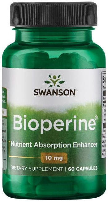 Bioperine Compound Swanson Bioperine, 10mg - 60 caps - Bodybuilding and Sports Supplements