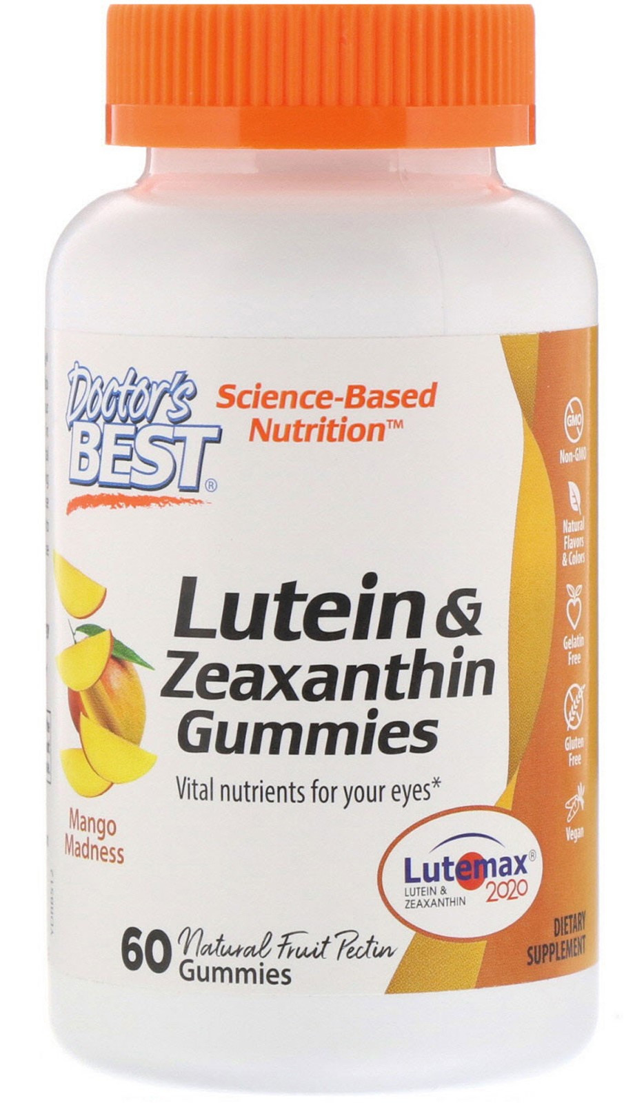 Doctor's Best Lutein & Zeaxanthin, Mango Madness 60 gummies Bodybuilding and Sports Supplements