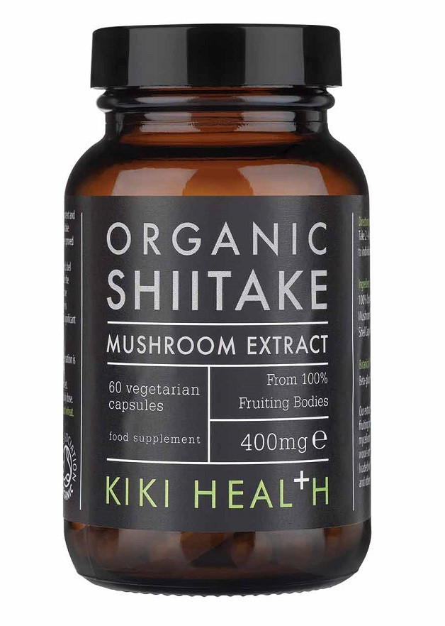 KIKI Health Shiitake Extract Organic, 400mg 60 vcaps Bodybuilding