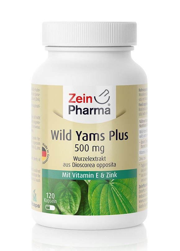 Zein Pharma Wild Yams Plus, 500mg 120 caps Bodybuilding and Sports