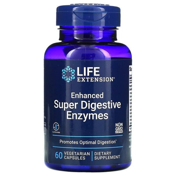 Life Extension Enhanced Super Digestive Enzymes and Probiotics 60