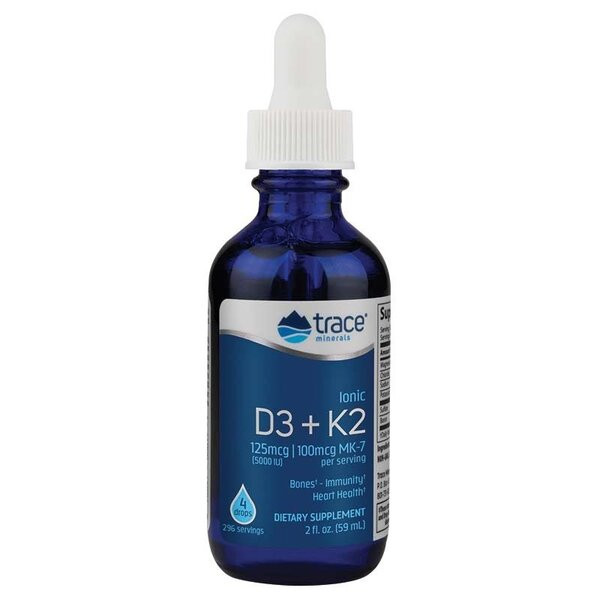 Trace Minerals Ionic D3 + K2 - 59 ml. - Bodybuilding and Sports Supplements
