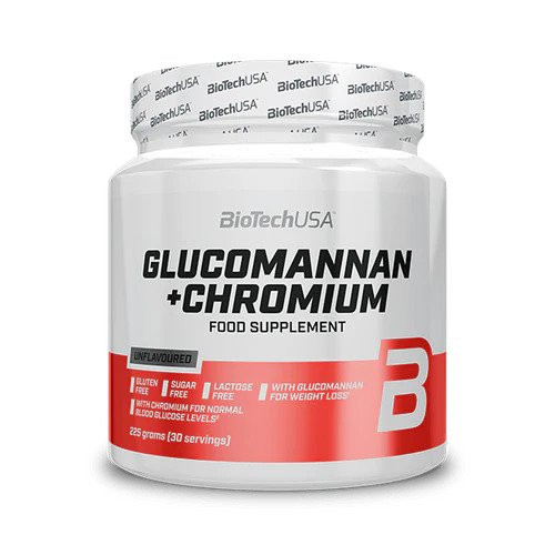 Curated visual reference: Glucomannan Supplements For Brain Fog And Energy Reference: Biotechusa Glucomannan Chromium 225 Grams
