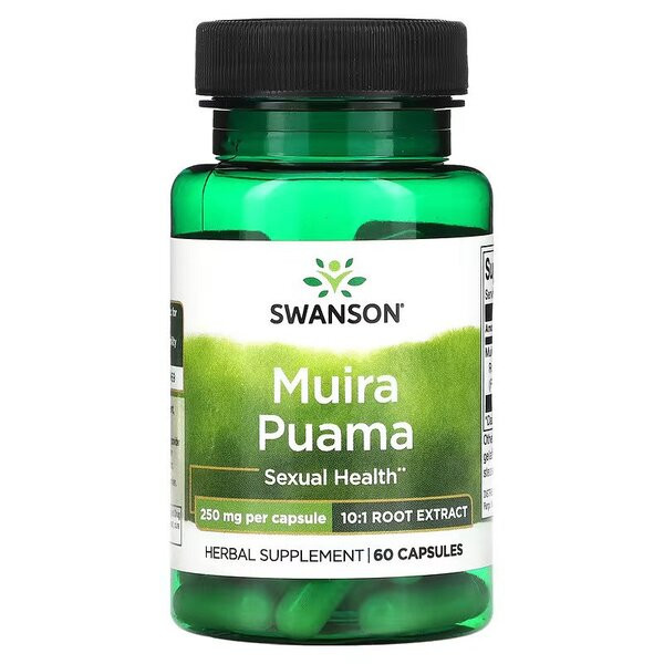 Swanson Muira Puama, 250mg (101) 60 caps Bodybuilding and Sports