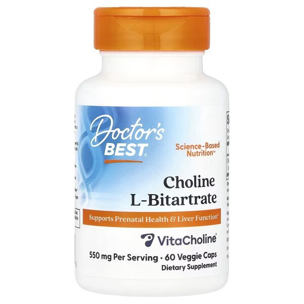 Doctor's Best Choline L-Bitartrate, 550mg - 60 vcaps - Bodybuilding and ...
