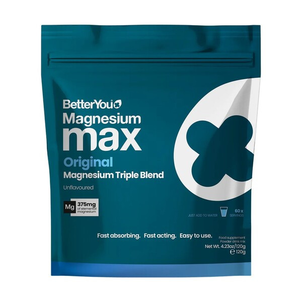 Max G Powder BetterYou Magnesium Max Original, Unflavoured - 120 grams ...