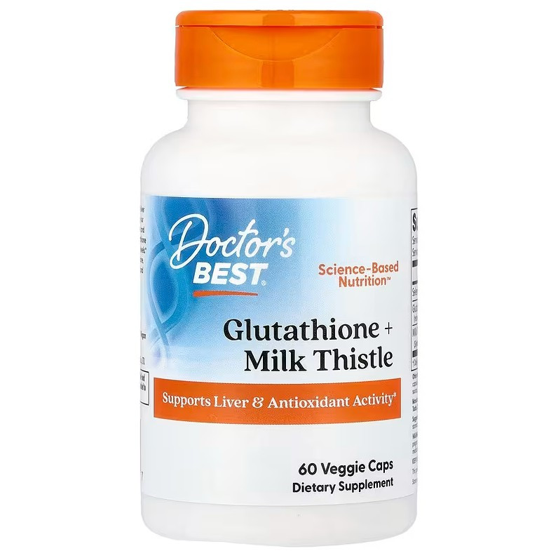 Doctor's Best Glutathione + Milk Thistle - 60 vcaps - Bodybuilding and  Sports Supplements