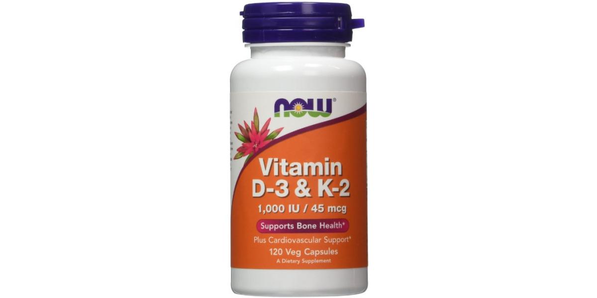 NOW Foods Vitamin D-3 & K-2 - 120vcaps - Bodybuilding and ...