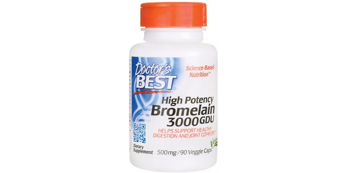 Doctor's Best High Potency Bromelain 3000 GDU, 500mg 90 vcaps Bodybuilding and Sports