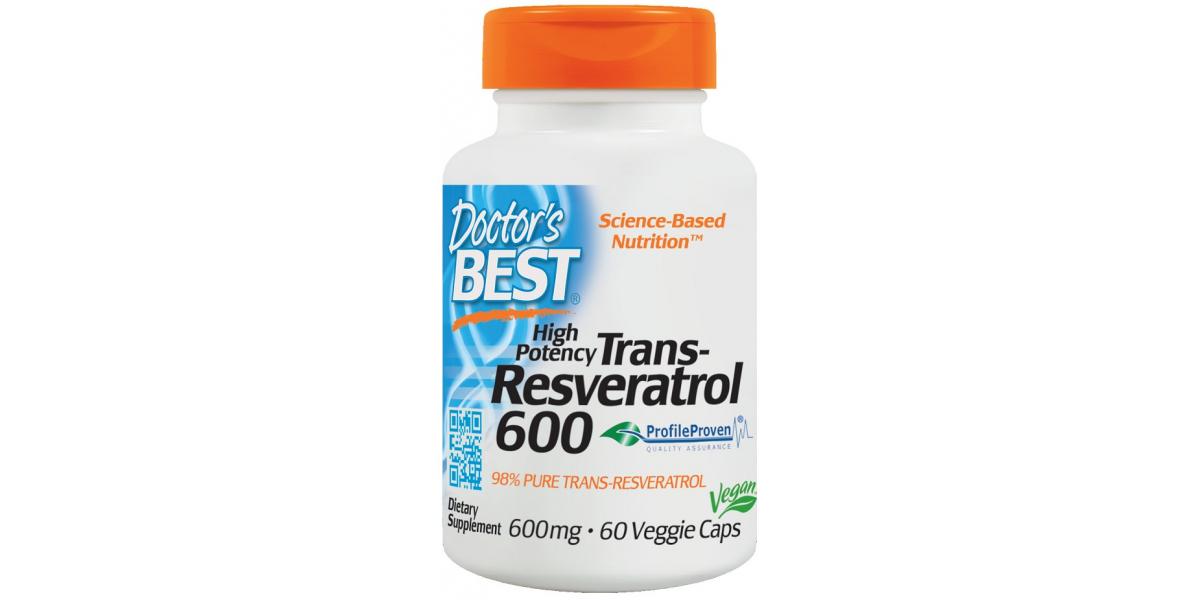 Doctor's Best TransResveratrol 600, 600mg 60 vcaps Bodybuilding and Sports Supplements