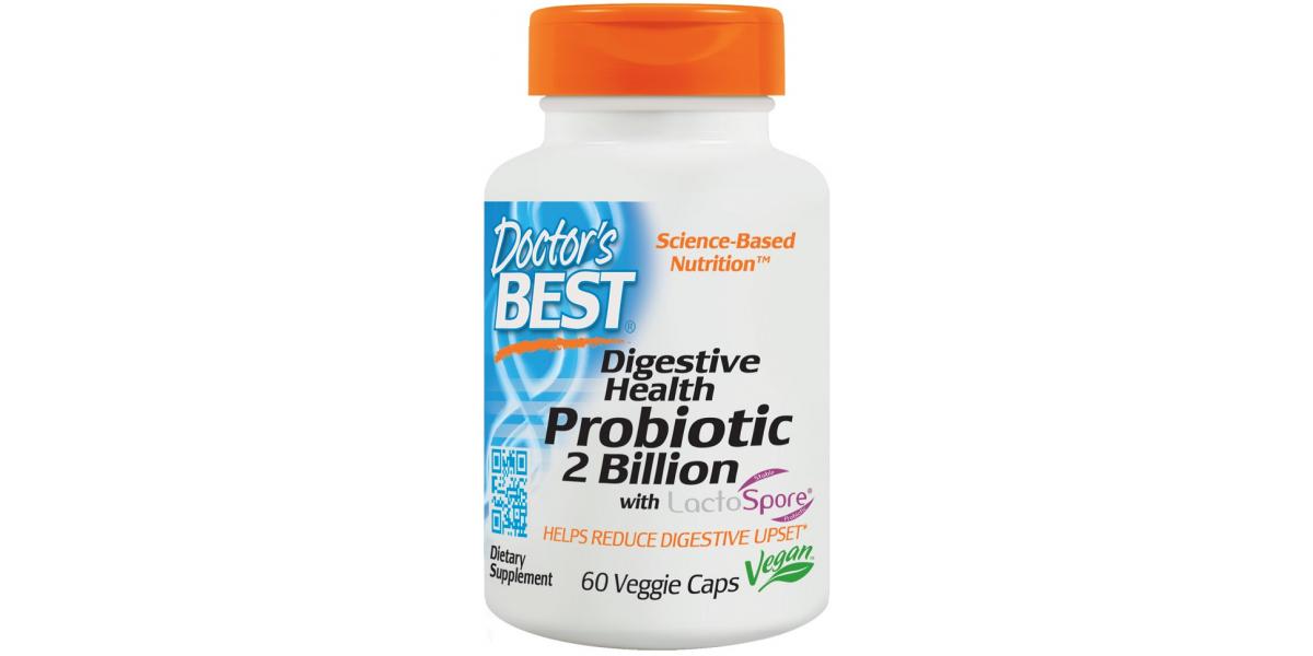 Doctor's Best Digestive Health Probiotic 2 Billion with LactoSpore 60
