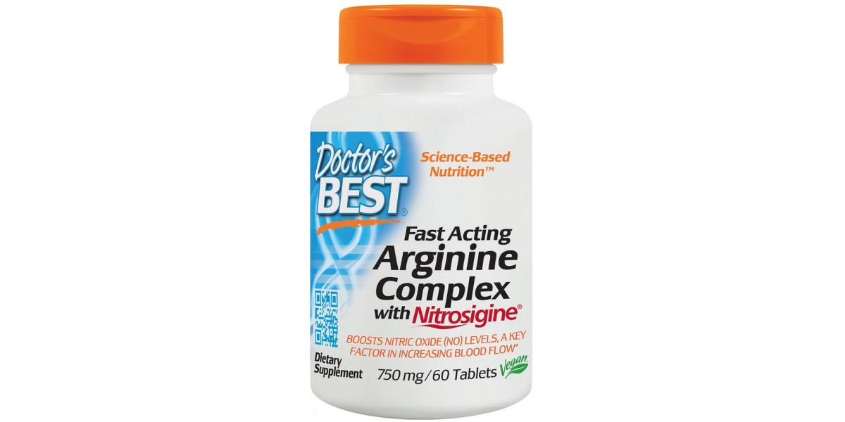 Doctor's Best Fast Acting Arginine Complex with Nitrosigine, 750mg - 60 ...