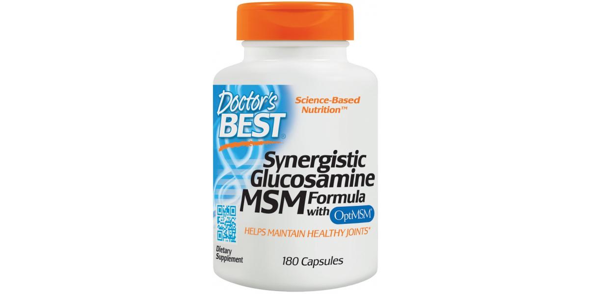 Doctor's Best Synergistic Glucosamine MSM Formula with OptiMSM 180 caps Bodybuilding and