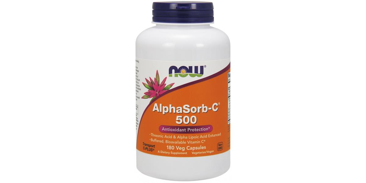 NOW Foods AlphaSorb-C, 500mg - 180 vcaps - Bodybuilding and Sports ...