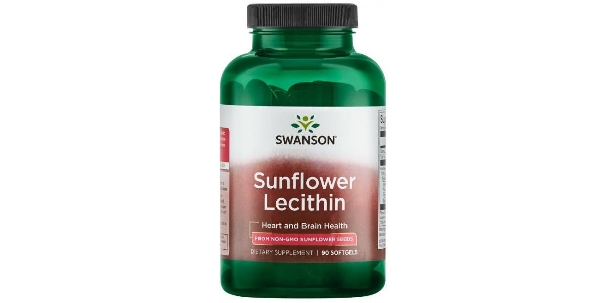 Swanson Sunflower Lecithin 90 softgels Bodybuilding and Sports
