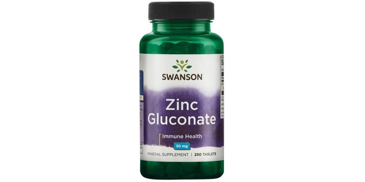 Swanson Zinc Gluconate, 30mg 250 tablets Bodybuilding and Sports