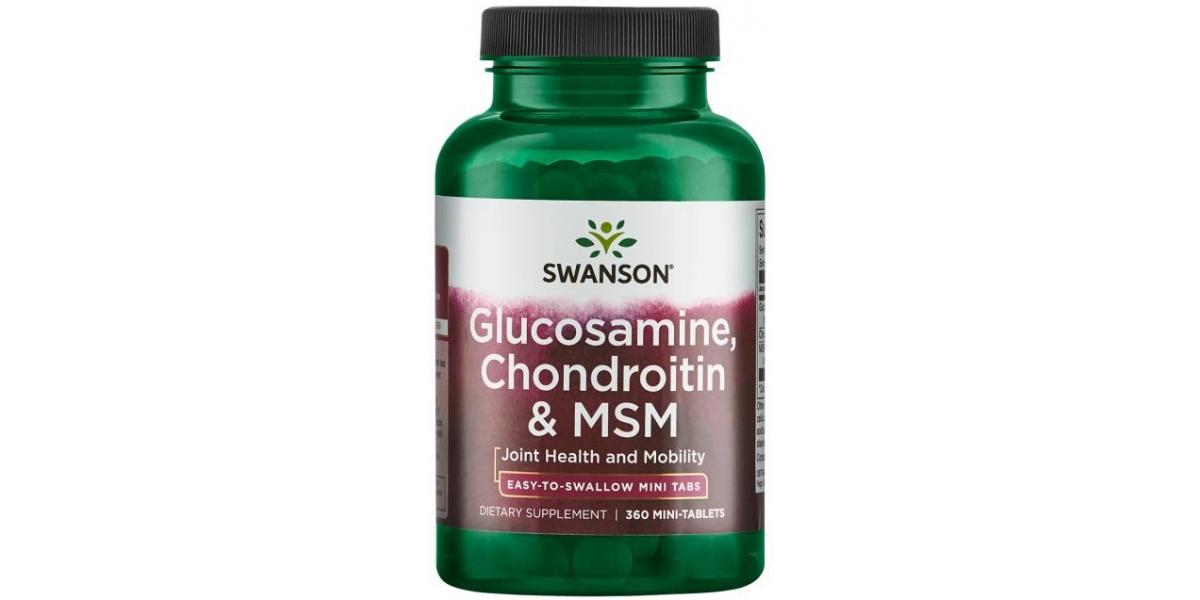 Swanson Glucosamine, Chondroitin & MSM 360 minitablets Bodybuilding and Sports Supplements