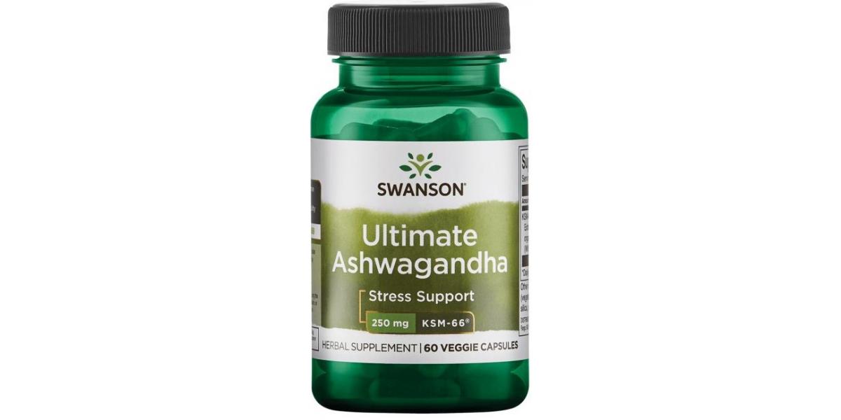 Ashwagandha KSM-66 Swanson 250 Mg - Boîte De 60 Capsules, Complément Alimentaire Neuf