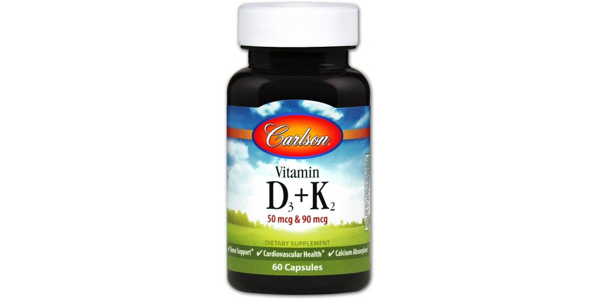 Carlson Labs Vitamin D3 + K2 60 caps Bodybuilding and Sports