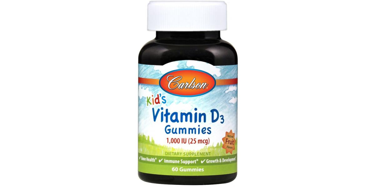 Carlson Labs Kid's Vitamin D3 Gummies, 1000 IU Natural