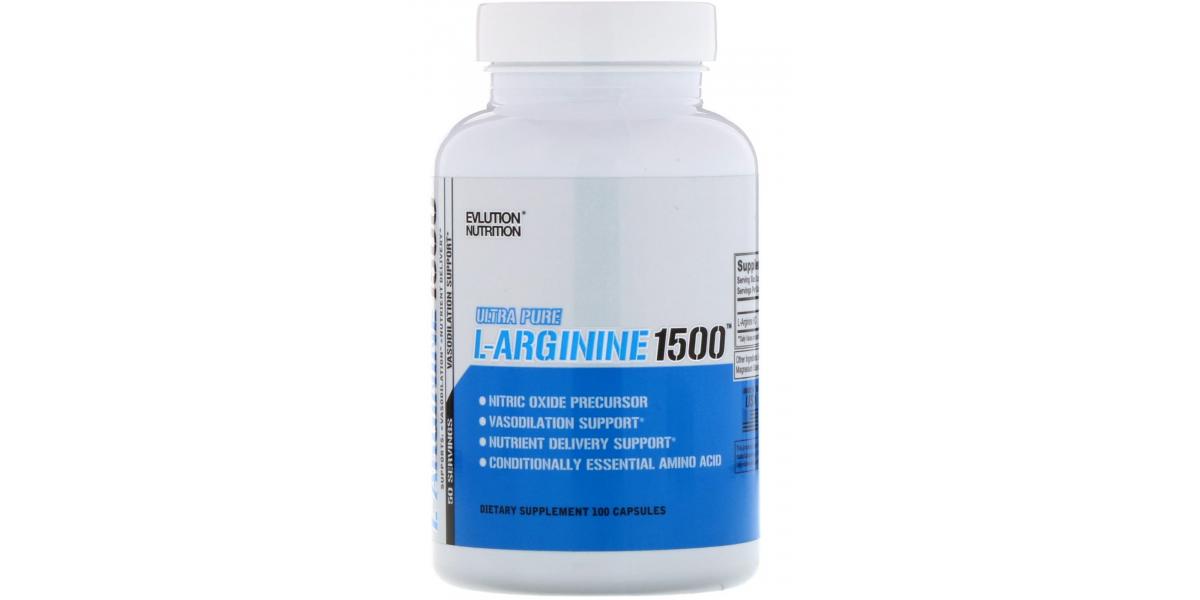 EVLution Nutrition LArginine 1500 100 caps Bodybuilding and Sports Supplements