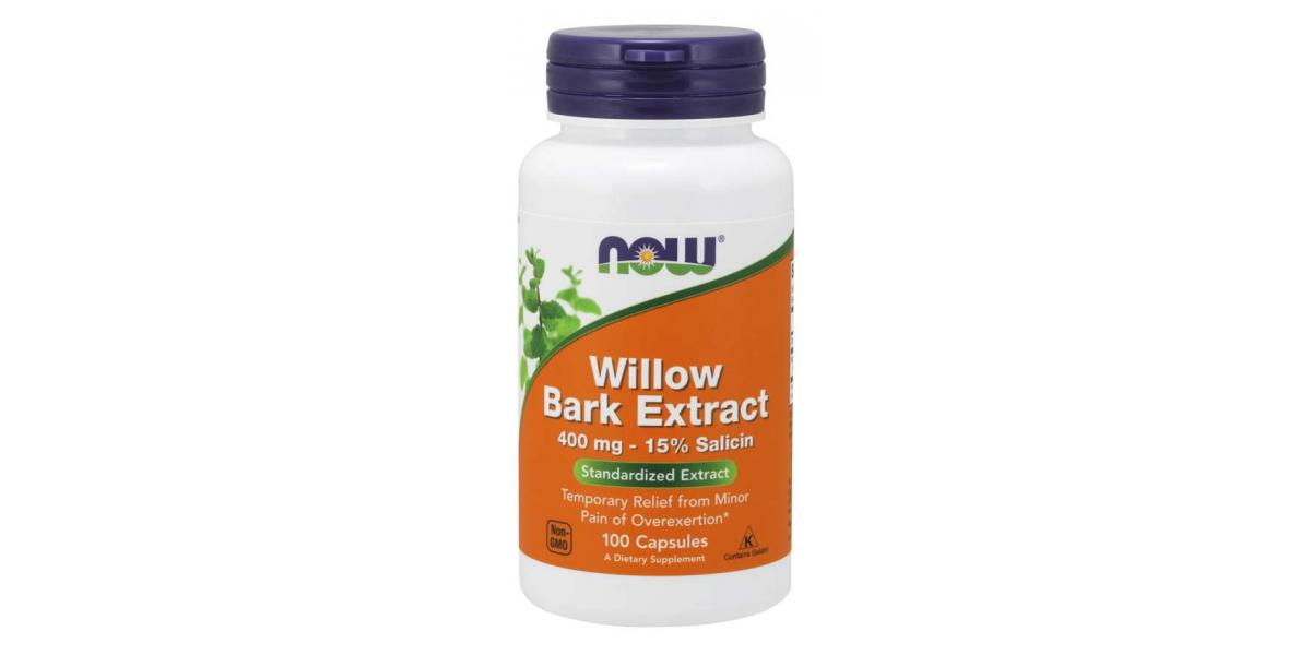 NOW Foods Willow Bark Extract, 400mg 100 caps Bodybuilding and