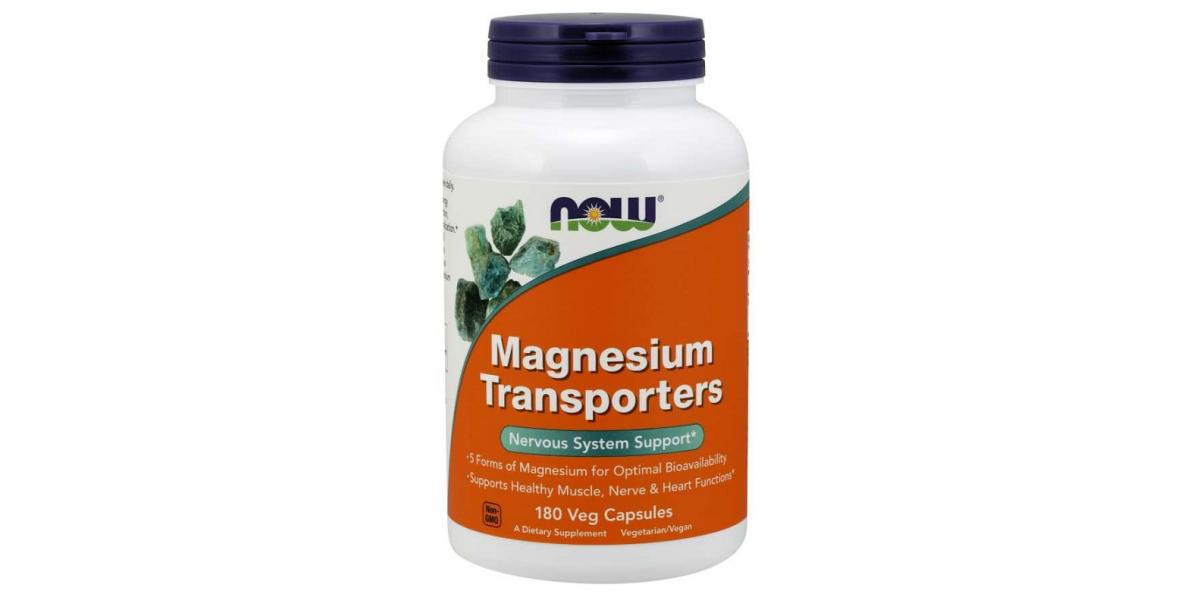 NOW Foods Magnesium Transporters 180 vcaps Bodybuilding and Sports