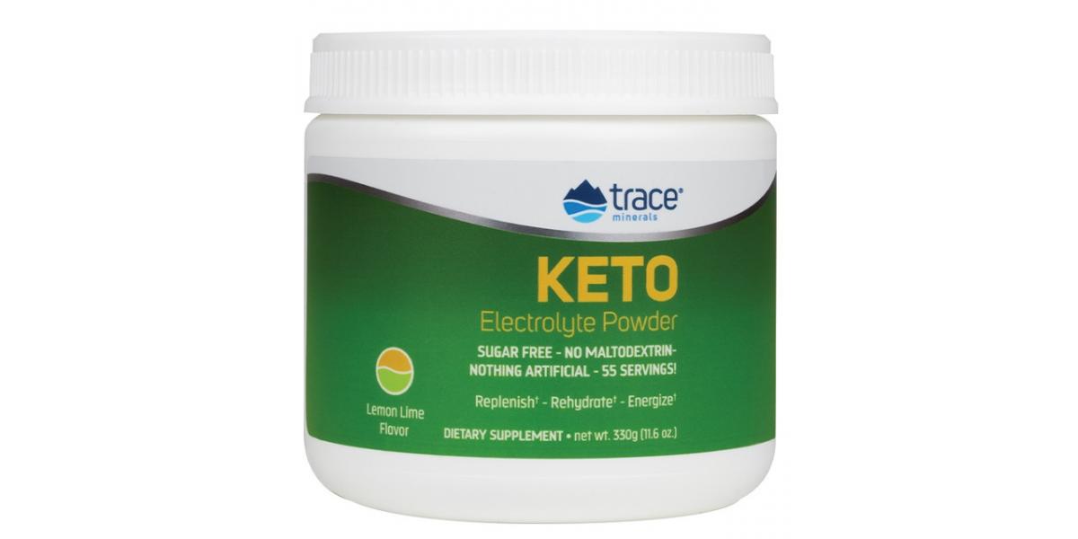 Trace Minerals Keto Electrolyte Powder, Lemon Lime 330 grams