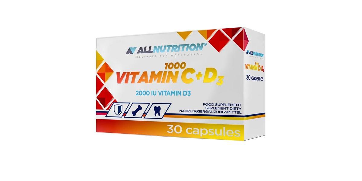 Allnutrition Vitamin C 1000 + D3 30 caps Bodybuilding and Sports