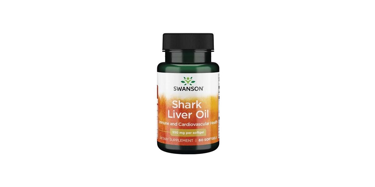 Swanson Shark Liver Oil, 550mg 60 softgels Bodybuilding and Sports