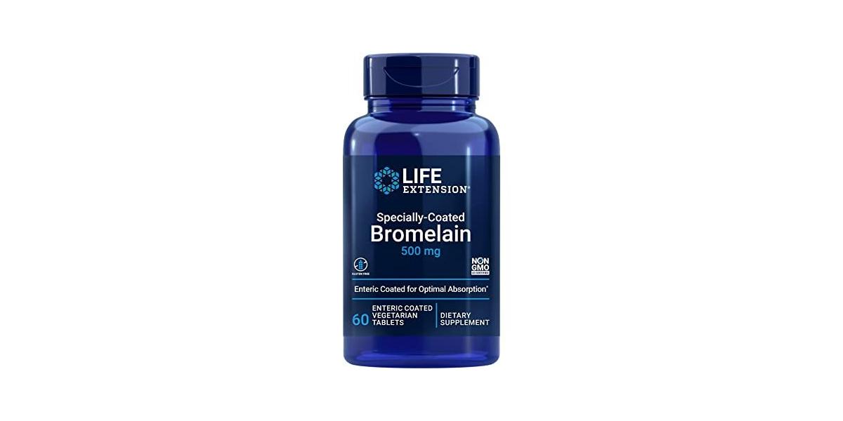 Life Extension SpeciallyCoated Bromelain, 500mg 60 enteric coated