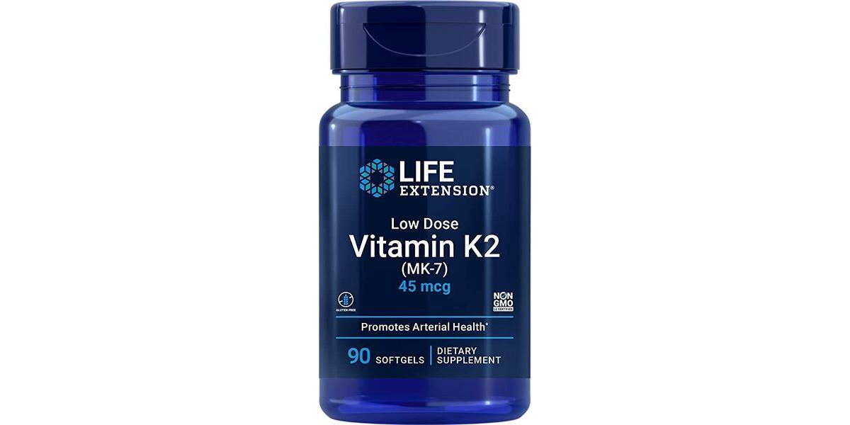 Life Extension Low Dose Vitamin K2 (MK7), 45mcg 90 softgels