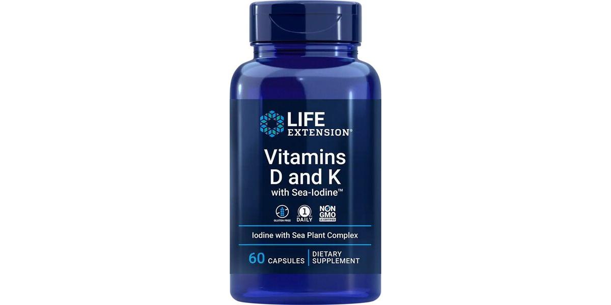 Life Extension Vitamins D and K with SeaIodine 60 caps