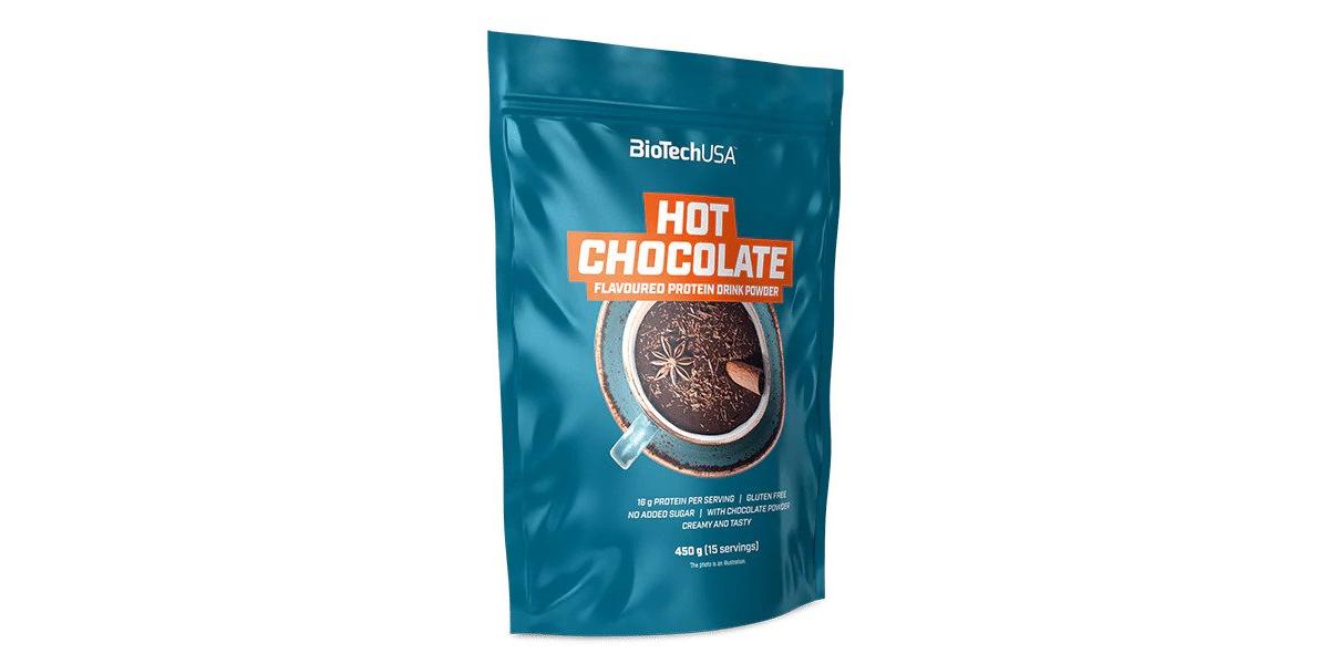 BioTechUSA Hot Chocolate Protein Drink Powder 450 grams Bodybuilding and Sports Supplements