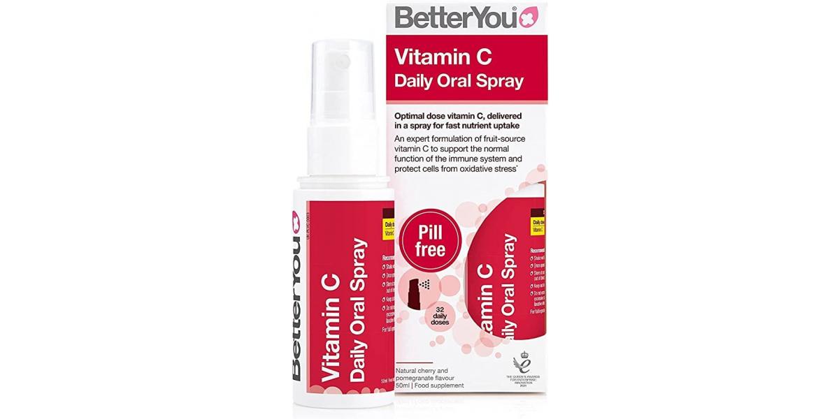 BetterYou Vitamin C Daily Oral Spray, Natural Cherry and Pomegranate 50 ml. Bodybuilding and