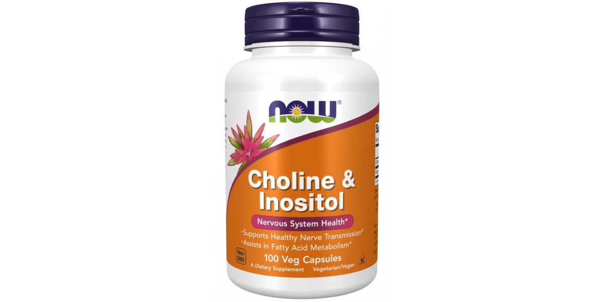 NOW Foods Choline and Inositol 100 vcaps Bodybuilding and Sports Supplements