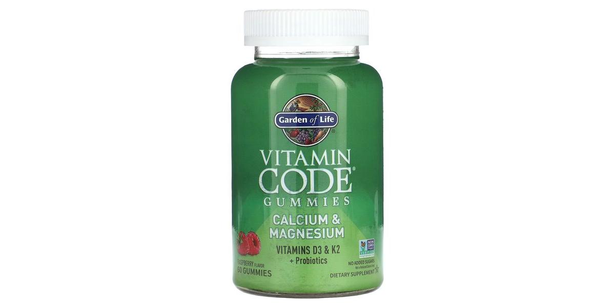 Garden of Life Vitamin Code Calcium & Magnesium Gummies, Raspberry 60