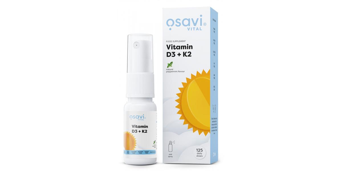 Vitamin D3 + K2 Oral Spray, Peppermint