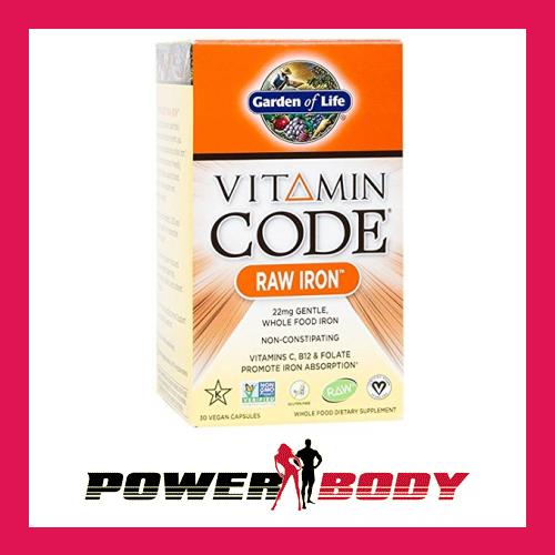 Garden of Life Vitamin Code RAW Iron 30 vcaps 658010113762 eBay