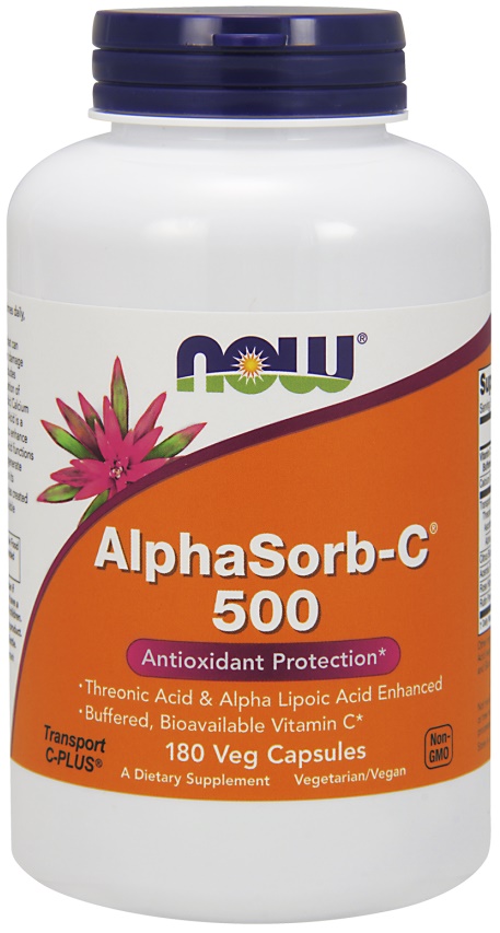 NOW Foods AlphaSorb-C, 500mg - 180 vcaps - Bodybuilding and Sports ...
