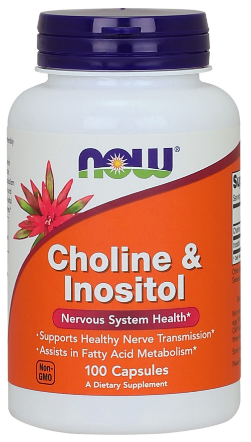 NOW Foods Choline and Inositol, 500mg 100 caps Bodybuilding and