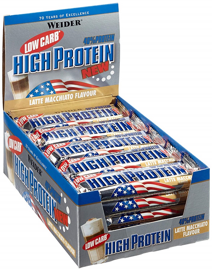 Weider 40 Low Carb High Protein Bar Bodybuilding and Sports Supplements