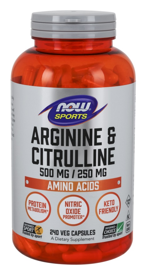 NOW Foods Arginine & Citrulline - Bodybuilding and Sports Supplements