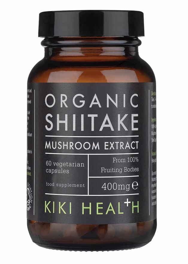 KIKI Health Shiitake Extract Organic, 400mg 60 vcaps Bodybuilding and Sports Supplements